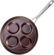 TECHEF Eggcelente Pan, Swedish Pancake Pan, Plett Pan, Multi Egg Pan, Coated with New Teflon Select/Non-Stick Coating (Pfoa Free) (Purple)