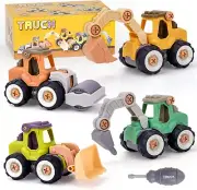 Toy Cars, Construction Toys, Tractor Digger Building Educational Toy Sets