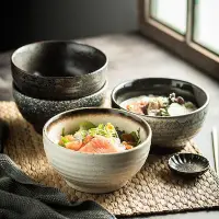 在飛比找Yahoo!奇摩拍賣優惠-日式陶瓷碗大號湯碗拉面碗 加厚加高濃湯碗家用創意餐具飯碗