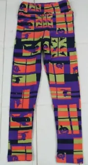 LuLaRoe Kids Halloween Leggings Multi Color with Ghost & Whiches Size S/M New