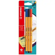 Stabilo Point 88 Fineliners 0.4mm Assorted 3 Pack