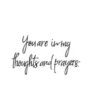 Thoughts Prayers Sympathy Saying Wood Mounted Rubber Stamp NORTHWOODS D10937 New