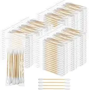 Demissle 30 Pack Cotton Swabs Travel Size, 10 Pcs Per Pack Individually Wrapped Cotton Swab Double Tipped Wooden Sticks for Ear Make up Hotel Toiletries Essentials Supplies