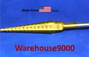 Fluid Film Titanium Multi Step Drill Bit,13 Size Holes 1/8" - 1/2" Rust Proof