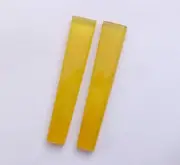BEAUTIFUL YELLOW CHALCEDONY FLAT FANCY SHAPE FOR EARRING PAIR 60X12X4 GEMSTONE