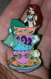 PIN LITTLE MERMAID ARIEL ON TEACUPS LIMITED EDITION JUMBO FANTASY TEA CUP CUPS