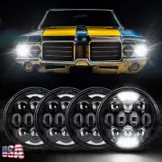 4pcs DOT 5.75" 5-3/4 inch Led Headlights for Chevy Corvette C1 C2 for GMC Trucks (for: Chrysler)