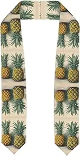 [SKKNT] Pineapple Print Graduation Shawl Stole For Academic Commencements Honor Sash Congratulations Gift