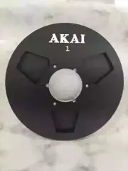 2X 10.5'' Black AKAI 1/4" Aluminum Tape Reels For Reel To Reel Tape Recorders