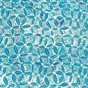 Island Batik - Peacock Galore - Circle Net - Light Lagoon, Fabric BTY