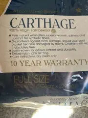 Chatham 100% Virgin Lamswool Full Blanket Gold
