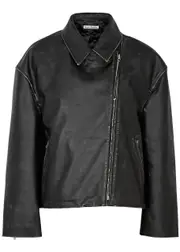 Acne Studios Distressed Leather Jacket - Black - 40 (UK12 / M) 40 (UK12 / M)