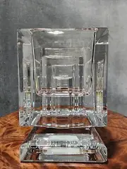 NEW Waterford Crystal METROPOLITAN Square Footed Votive Candle Holder. GORGEOUS