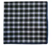 J. McLaughlin Multi-Colored PLAID 100% COTTON Pocket Square Handkerchief
