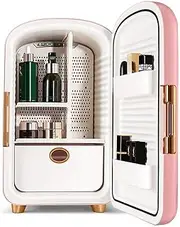 12 Liter Portable Beauty Makeup Skincare Fridge, Beauty Cooling Cabinet Low Noise Portable Cooler for Women Girls for Bedroom, Office (Color : Pink, Size : 34.2 * 25.1 * 28.8cm)