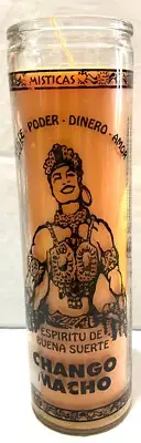Veladora Esotérica CHANGO MACHO, Dorada/Golden, Suerte/Poder/Dinero/Amor