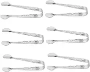 6pcs Sugar Tongs with Elegant Design Mini Ice Cube Tongs for Serving Appetizers and Desserts for Tea Parties and Coffee Bars