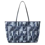 Fendi Roll FF Embossed Large Tote Bag One size blue