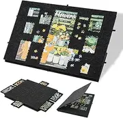 Portable Puzzle Table with 6 Drawers & Cover, Rotating 1500-Piece Jigsaw Board for Adults & Kids, Lightweight Felt Plateau, Ideal Puzzle Lovers (1500 pcs)