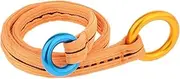 Eigell Tree Arborist Friction Saver Retrievable Anchor Durable Loop Rope Belt Sling Climbing Rope Heavy Duty Camp Cambium Saver for Hiking Exploring, Orange 120cm