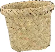MAGICLULU Sea Grass Woven Trash Can Wear-Resistant Household Bin for Daily Use Sturdy Recyclables Storage Basket Vintage Style for Home Decor