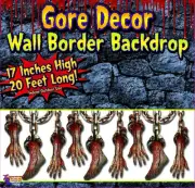 20 Foot Long Bloody Severed Limbs Wall Border Halloween Decoration One Size