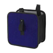 Car Trash Can Hanging Front Rear Seats Rhinestone Trash Bin Blue Black 1 Pcs