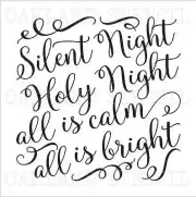 Christmas Holiday STENCIL*Silent Night Holy Night* for Signs Fabric Pallet Wood