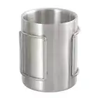 Camping Cup 200ml/300ml/400ml Stainless Steel Cup Tea Cup Coffee Mug B7J8