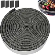 150+10 Inches Wire Mesh Gasket Kit Fit for Kamado Joe Grill Classic High Temp Fiberglass Gasket Replacement Kit for Large Big Green Egg BBQ Smoker Seal Accessories Self Stick Felt