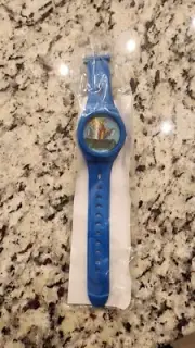 2002 Kelloggs Promotional Bart Simpson Skateboarding Digital Watch Holographic
