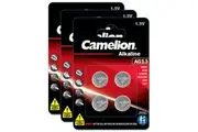12pc Camelion Alkaline LR44 AG13 Button Cell Batteries For Calculator Car Keys
