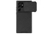 Samsung Galaxy S22 Ultra 5G Case NILLKIN Synthetic Fiber Camshield - Black