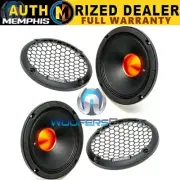 MEMPHIS 6.5" MOJO PRO AUDIO MIDRANGE SPEAKERS & GRILLS FROM MJP6C COMPONENT NEW