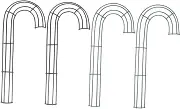 MOBUTOFU 4pcs Wreath Frames Wire Rings for Christmas Weddings Halloween Decor DIY Craft Accessories for Floral Arrangements and Home Decoration
