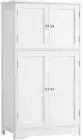 Iwell Bathroom Cabinet, Storage Cabinet with 2 Adjustable Shelves, Bathroom with