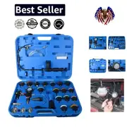Professional 28 pcs Coolant Pressure Tester Kit - Vacuum Refill & Leak Detection