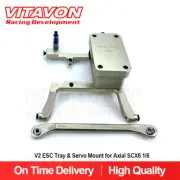 VITAVON SCX6 CNC Alu7075 V2 ESC Tray & Servo Mount for Axial SCX6 1/6 titanium