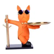 Jewelry Key Tray Puppy Resin Statue Countertop Desk Key Rack Storage Hooks