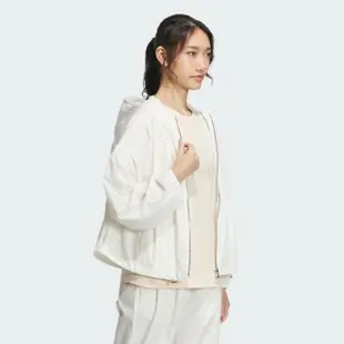 【adidas 愛迪達】Tech UPF HD JKT 女 連帽 外套 風衣 運動 訓練 輕盈 簡約 舒適 白(IM8837)