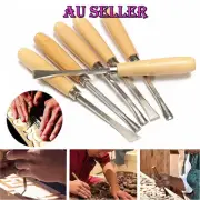AUS 6pcs Wood Carving Chisel Set Wood Cutting Hand Tools Gouges Chisels with bag