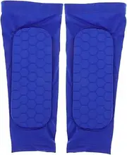 GAROZATION 2pcs Basketball Protective Pad Soccer Grip Socks Men Soccer Shin Guard Shin Guard Socks Football Cleats Football Leg Pads Youth Cleat Covers Blue Arm Sleeve Blue