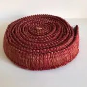 NEW CALICO CORNERS Red Chainette Fringe Trim 5 yards Pillow Trim