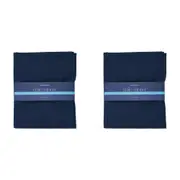 2x Annabel Trends Table Runner Kitchen Dining Decor 200x40cm Stonewashed Navy