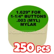 1-1/4" Tecre Mylars Clear Plastic Cover for Button Maker Machine Press 250 pcs