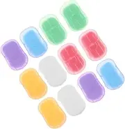 BCOATH Travel Soap Sheets with Box of Scented Soap Flakes for Hand Washing for Travel Camping and Outdoor Activities Portable Hygiene