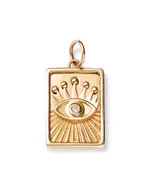 Moon & Meadow Charm Collection 14K Yellow Gold Diamond Evil Eye Charm