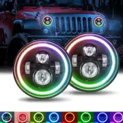 For 1967-1972 Chevy C10 RGB7 inch LED Headlights Round DOT Approved Hi/Lo Lamp (for: Chevrolet)