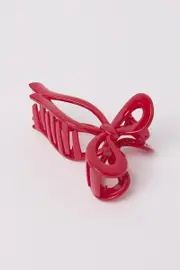 Red Bow Hair Claw Clip