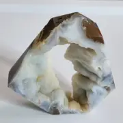 Polished Druzy Brown Agate Geode Ornament - USA